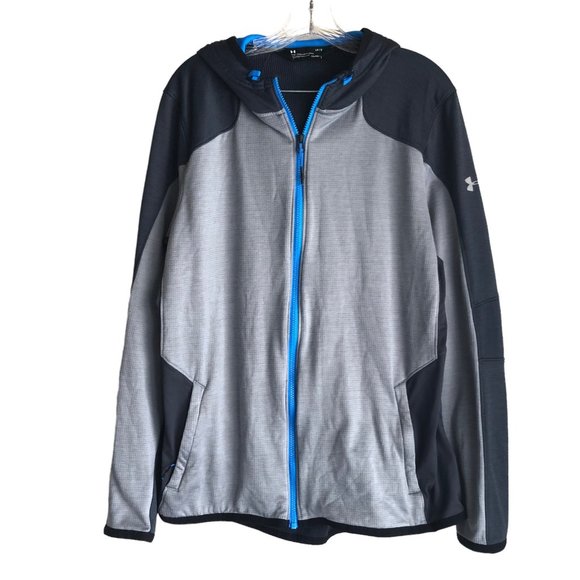 Under Armour Other - Under Armour Cold Gear Reactor Men's Hoodie Jacket Size L Fleece Lined Full Zip